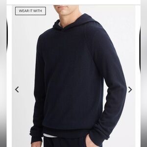 Vince men’s wool cashmere pullover hoodie